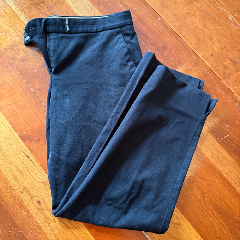 Theory Classic Black and Cream Trousers